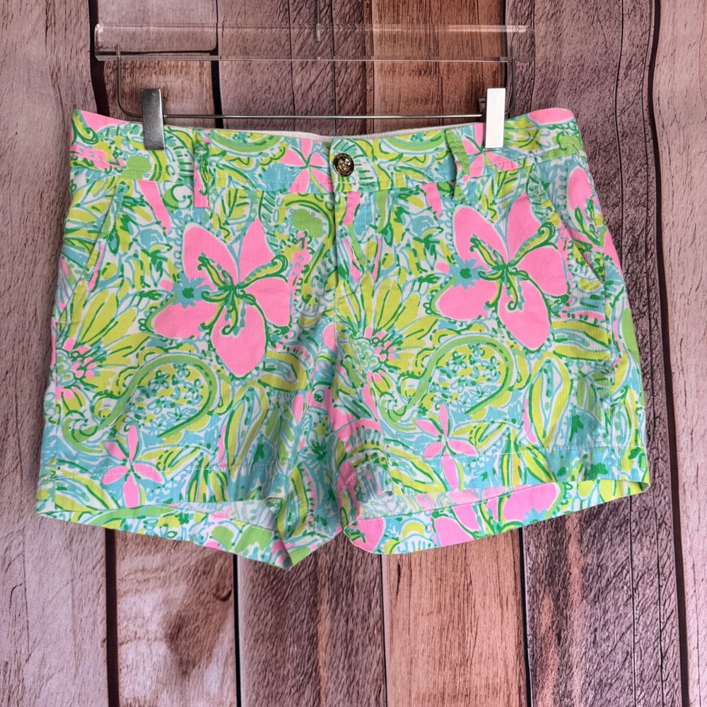 Lilly Pulitzer Callahan Shorts Coconut Jungle Preppy Summer Vacation Size 10‎